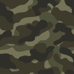 military camouflage vector seamless pattern