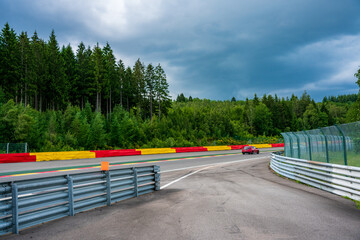 The Circuit de Spa-Francorchamps, motorsport racetrack in Belgium.