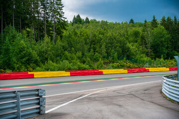 The Circuit de Spa-Francorchamps, motorsport racetrack in Belgium.