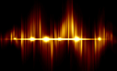 Bright glowing lines on a dark background. Abstract background.