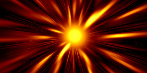 Yellow glow in the dark.Abstract background