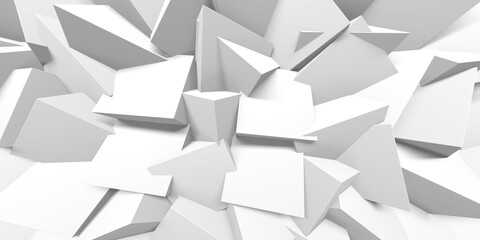 Obraz premium White Geometric Poligon Abstract Background
