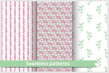 Vector seamless pattern. Artistic background with a floral pattern.