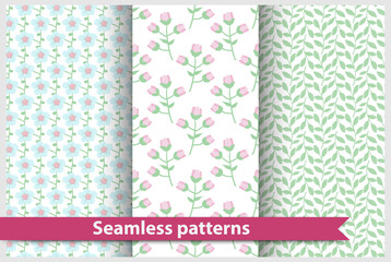 Vector seamless pattern. Artistic background with a floral pattern.