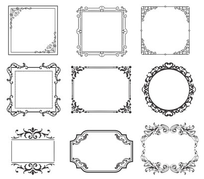 set of vintage frames