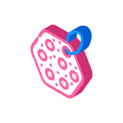 sponge callus remover isometric icon vector illustration