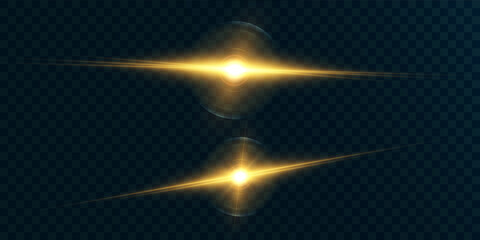 Illustration of Vector Lens Flare Effect. Transparent Vector Glow Lens Flare Ray Effect. Futuristic Interface Technology Infographic Template