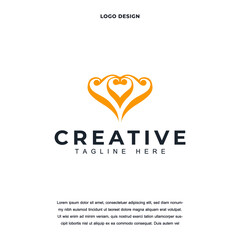 Creative Abstract Elegant Ornament icon logo design color editable vector illustration