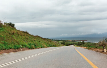 beautiful road in the Golan Heights