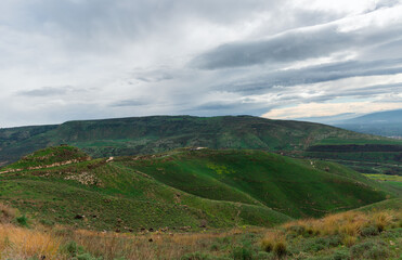 Fototapeta na wymiar panorama of nature on the northern border of Israel with Jordan