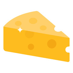 
Cheese slice vector in modern isometric style 

