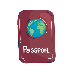 passport travel document isolated icon