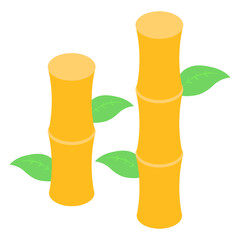 
Exotic lush green bamboo shoots icon

