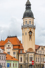 Fototapeta premium Old town Bilina, Usti nad Labem Region, Czech Republic