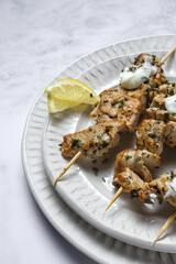Homemade Chicken Skewers with Herbs and Spices