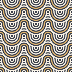 Fototapeta na wymiar Abstract seamless. Seamless braided linear pattern, wavy lines. Endless striped texture with winding elements. Vector geometric color background.
