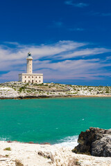 Lighthouse in Vieste, Apulia region, Italy