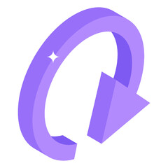 
An icon of arrows in isometric style 

