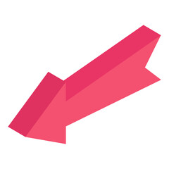 
An icon of arrows in isometric style 

