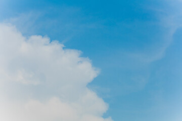 Cloudy Blue sky with cloud background.