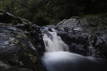 waterfall in the mountains