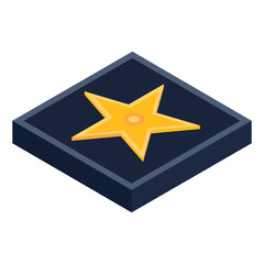 
Star ramp isometric style icon, editable vector 

