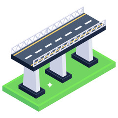 

An island confederation bridge isometric icon


