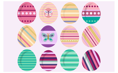 Happy Easter eggs set 2