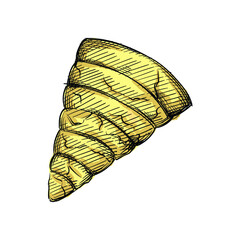 Colorful watercolor Hand drawn sketch of Greek Spanakopita pie and pastries on a white background. Greek cuisine. Food. Meals.	
