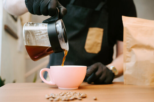 Closeup Of A Cup Of Coffee Seen From Above