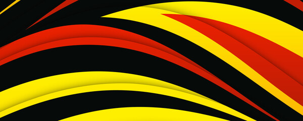 stylish red white and yellow abstract banner design
