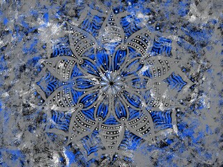 Vintage mandala. Vintage decorative elements. Hand drawing background. Islam, Arabic, Indian, ottoman motives. Ideal for printing onto fabric or paper. Digital art illustration