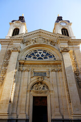 Fototapeta na wymiar Façade de l'église du Grand Hôtel Dieu de Lyon, France