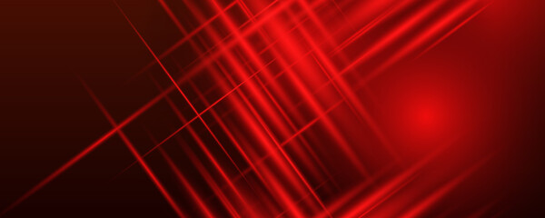 Abstract red light background. Illustration of abstract red and black metallic with light ray and glossy line. Metal frame design for background. Vector design modern digital technology concept