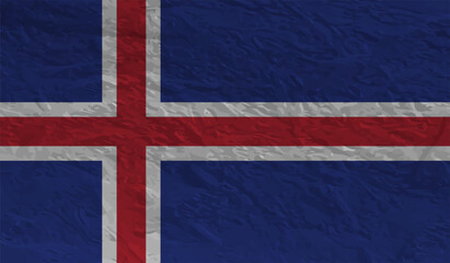 Flag Of Iceland - Grunge