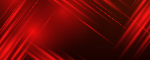 Abstract red light background. Illustration of abstract red and black metallic with light ray and glossy line. Metal frame design for background. Vector design modern digital technology concept