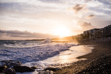 Obraz premium Nice Sunset promenade des anglais