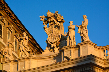 Fototapeta na wymiar Roof of the St. Peter's Basilica
