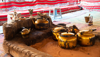 Brewing a tea in the desert