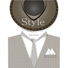 Items and accessories of men's clothing. Classic style