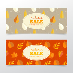 Naklejka na ściany i meble Autumn sale banners