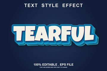 Obraz premium tearful text effect editable