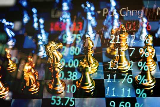 Candlestick chart in financial stock market on digital number background. Forex trading graphic design and Stock market trading trend as concept. - Powered by Adobe