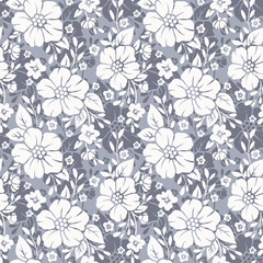 Floral pattern. Seamless illustration for design of fabric, wallpaper and other.