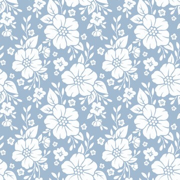 Floral pattern. Seamless illustration for design of fabric, wallpaper and other.