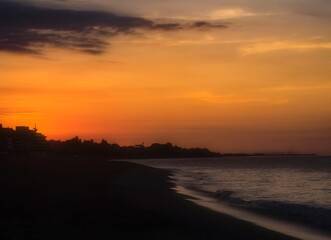 Playa amanecer verano 