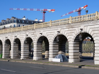 The Bercy Bridge during a sunny day. 6th march 2021.