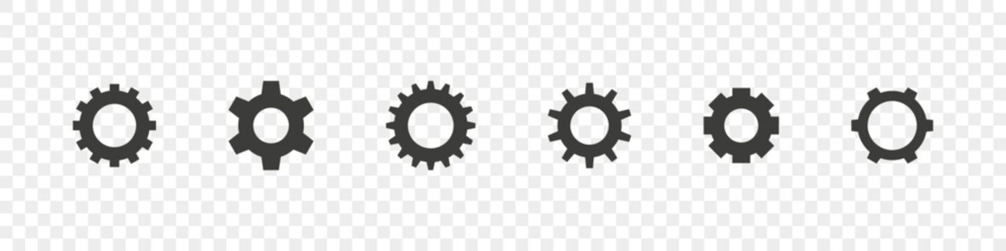 Setting icon. Gear icon set. Setting gears. App settings button. Vector illustration