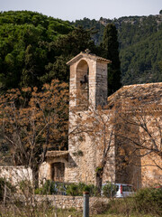 Fototapeta na wymiar Detail of the church, Sant Miquel de Campanet on the balearic island of majorca, spain