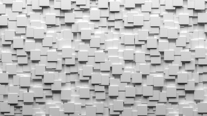 Abstract 3D Modern White Cubes Background